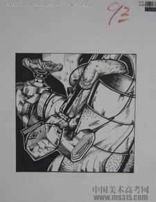 2013年四川美术学院设计基础优秀试卷剖析 创意与技法的融合